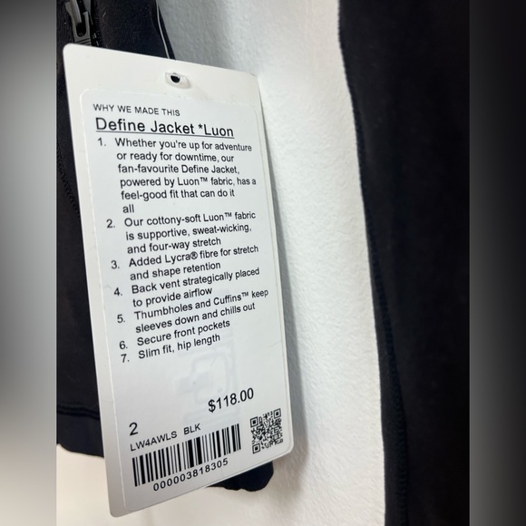 LuluLemon Define Jacket Luon in Black - Picture 5 of 11